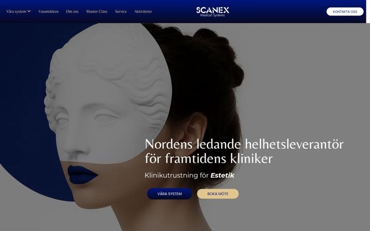 Screenshot van scanex.se