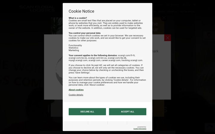 Screenshot of scangl.com