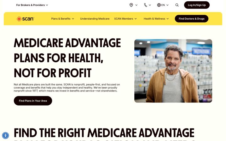 Screenshot of scanhealthplan.com