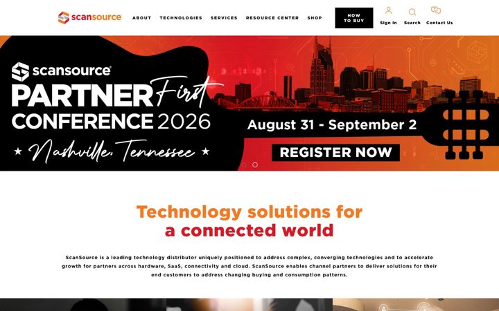Screenshot ta' scansource.com