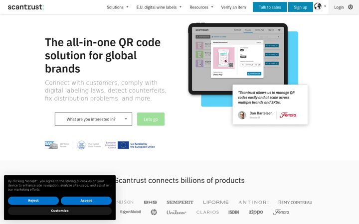 Screenshot of scantrust.com