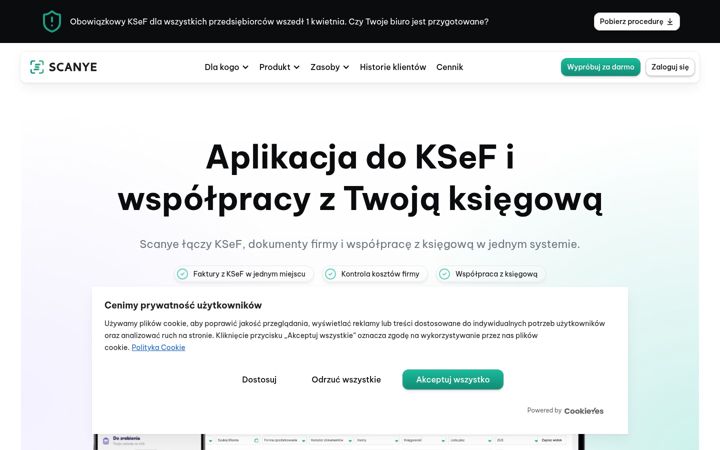 Screenshot of scanye.pl