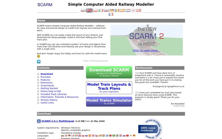 Screenshot of scarm.info