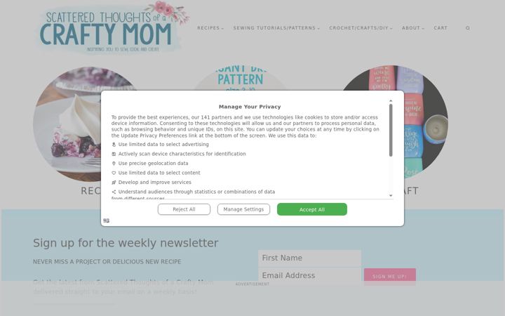Screenshot of scatteredthoughtsofacraftymom.com