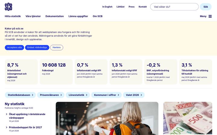 Screenshot stránky scb.se