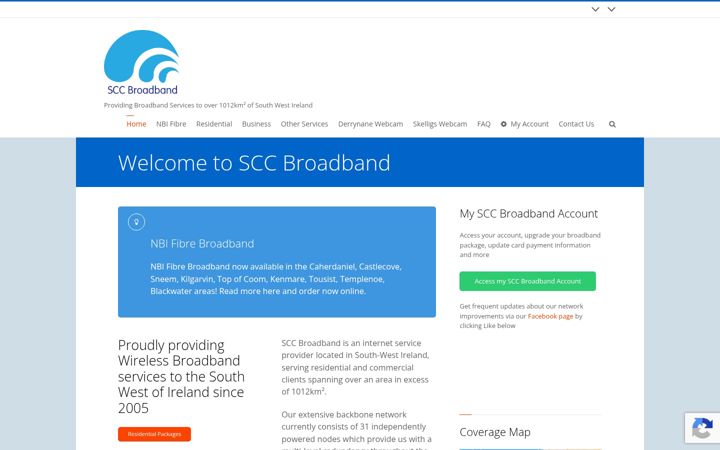Snímek obrazovky sccbroadband.ie