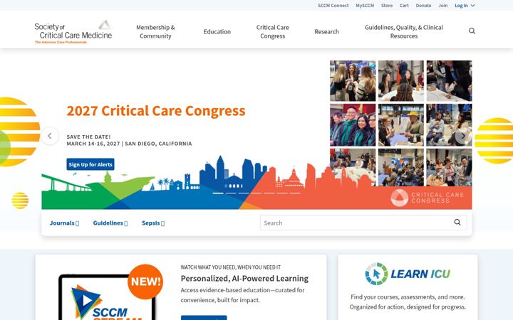 Screenshot of sccm.org