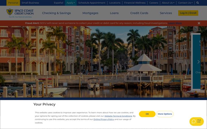 Screenshot of sccu.com