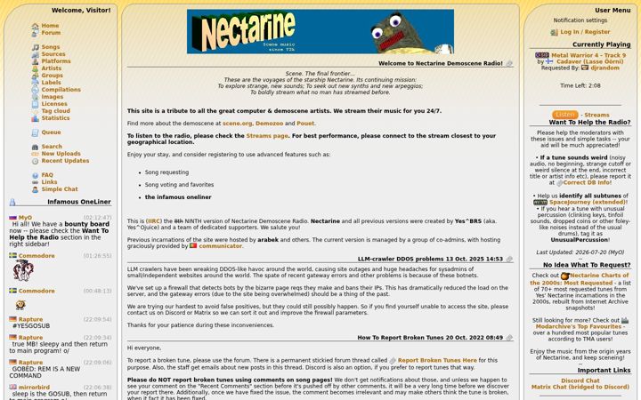 Screenshot of scenestream.net