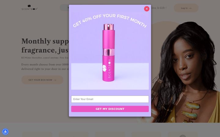 Screenshot of scentbox.com