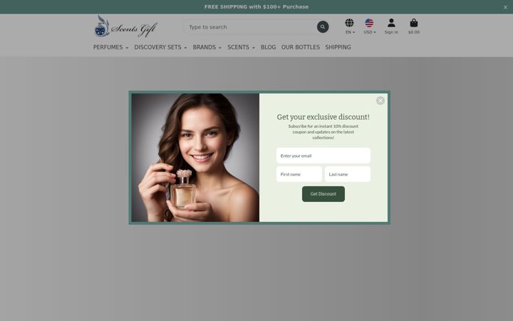 Screenshot of scentsgift.com