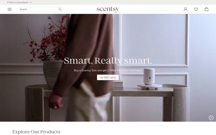 Screenshot of scentsy.com