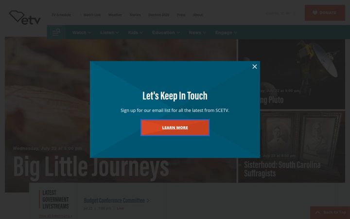 Screenshot of scetv.org