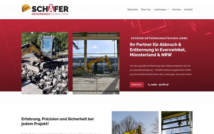 Screenshot ta' schaefer-entkernungstechnik.de