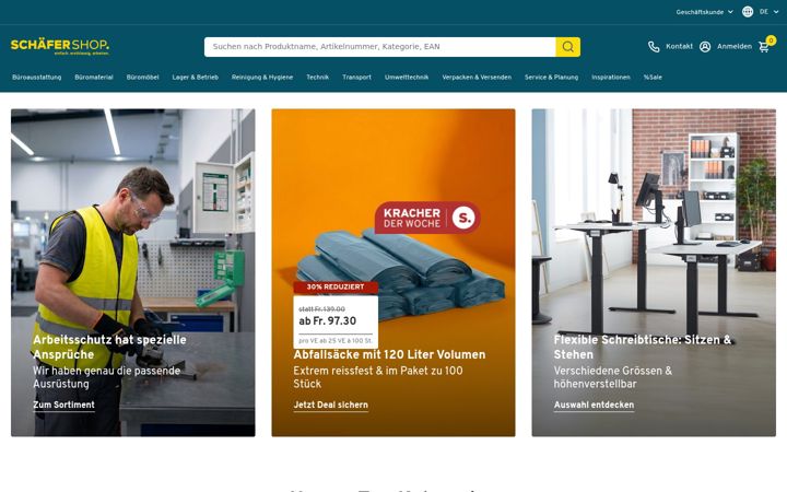 Screenshot of schaefer-shop.ch