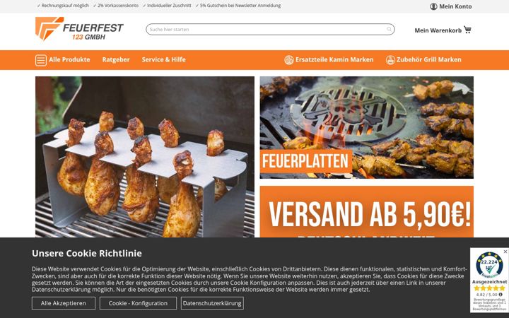 Screenshot of schamotte-shop.de