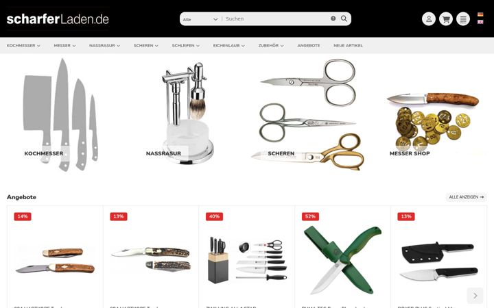 Screenshot of scharferladen.de