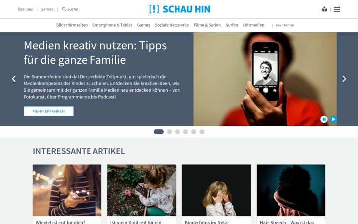 Screenshot of schau-hin.info