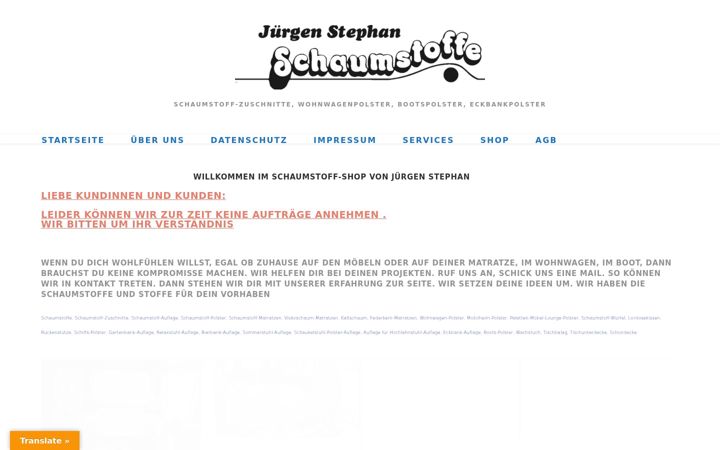 Screenshot di schaumstoff-shop.de