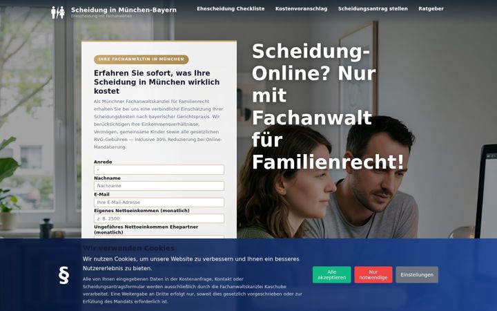 Képernyőkép: scheidung-muenchen-online.com