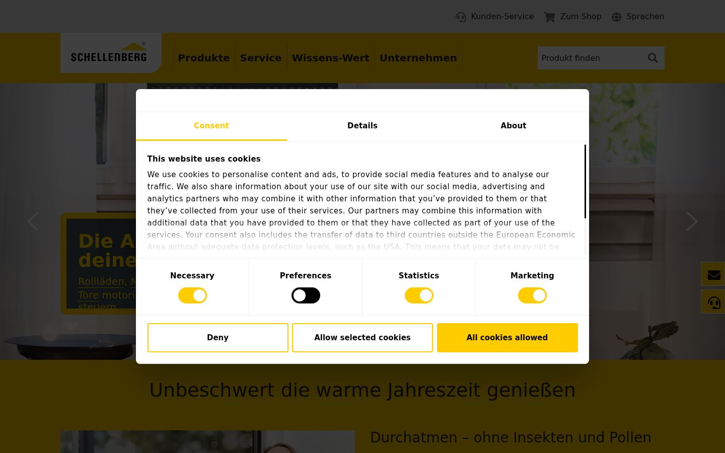 Sutikimo reklamjuostės, rodytos prieš bet kokią sąveiką, ekrano kopija