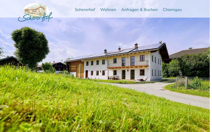Captura de pantalla de schererhof-chiemgau.de