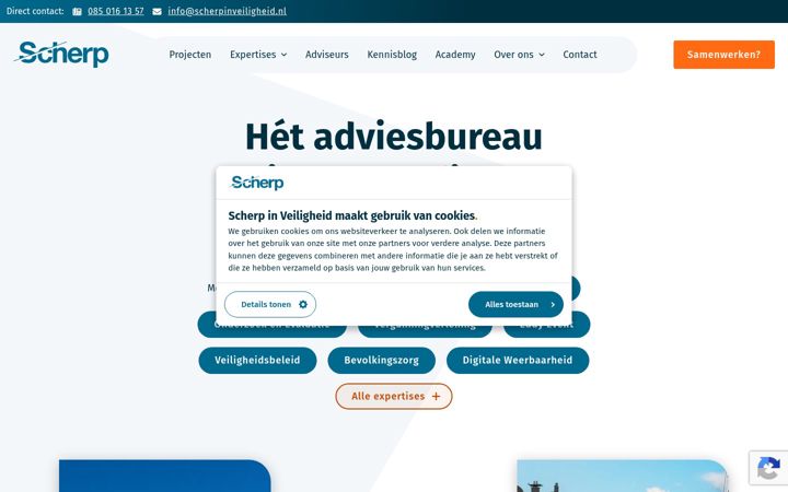 Screenshot of scherpinveiligheid.nl