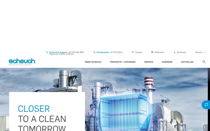 Screenshot of scheuch-industrial-solutions.com