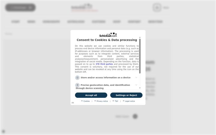 Screenshot of schicksal.com