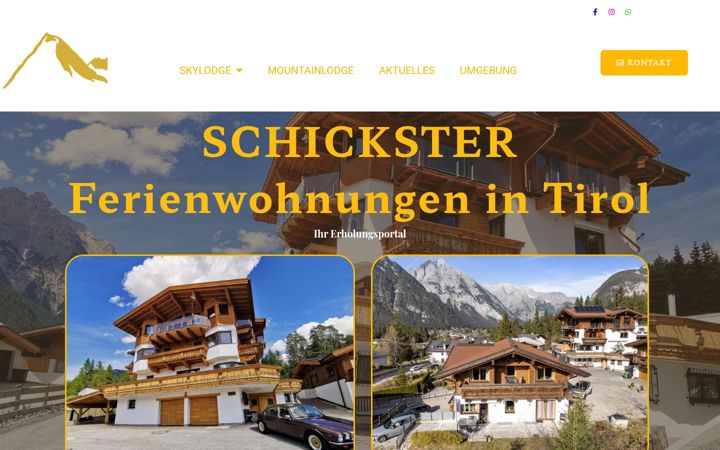 Screenshot von schickster.at