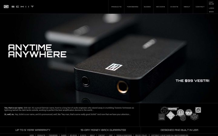 Screenshot von schiit.com