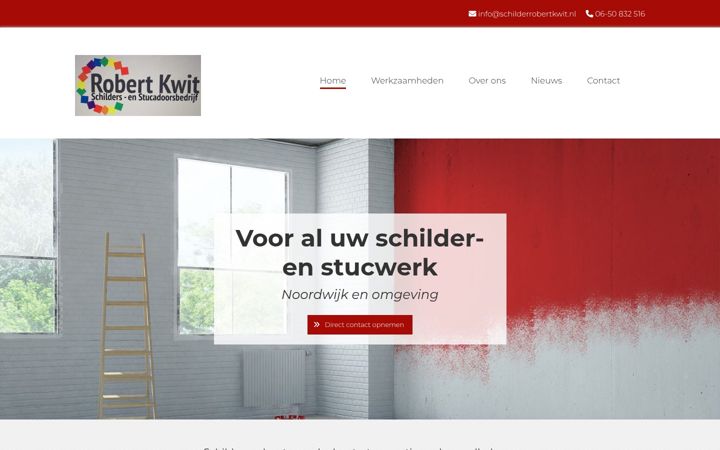 Screenshot of schilderrobertkwit.nl