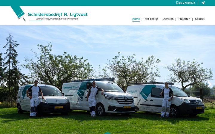 Screenshot of schildersbedrijf-rligtvoet.nl