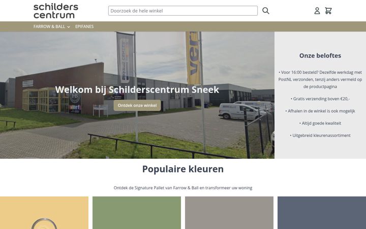 Screenshot of schilderscentrum.nl