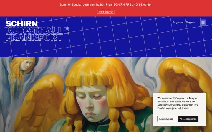 Screenshot of schirn.de