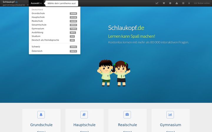 Screenshot του schlaukopf.de