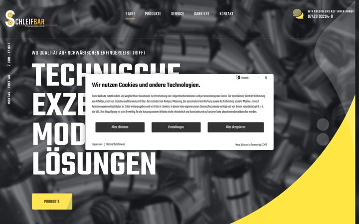 Screenshot of schleifbar.de