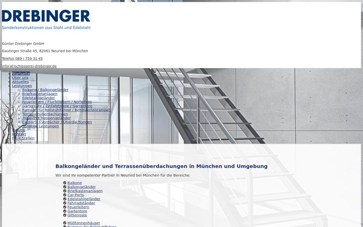 Screenshot of schlosserei-drebinger.de