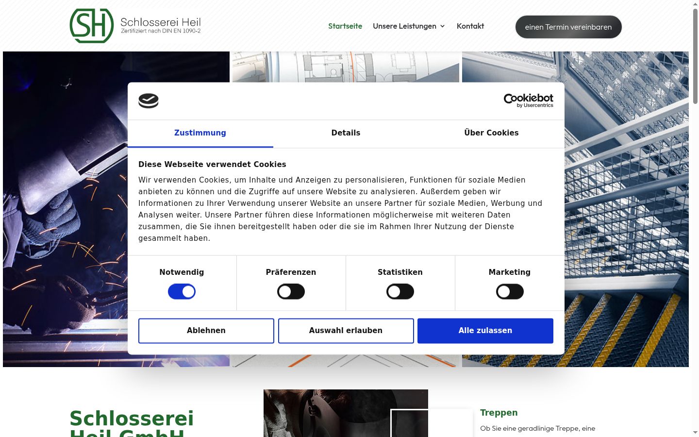 Snímek obrazovky baneru souhlasu zobrazeného před jakoukoli interakcí