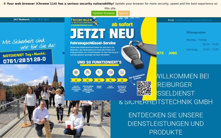 Screenshot of schluesseldienstfreiburg.de