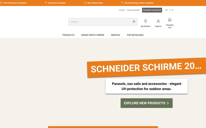 Screenshot ta' schneider-schirme.com