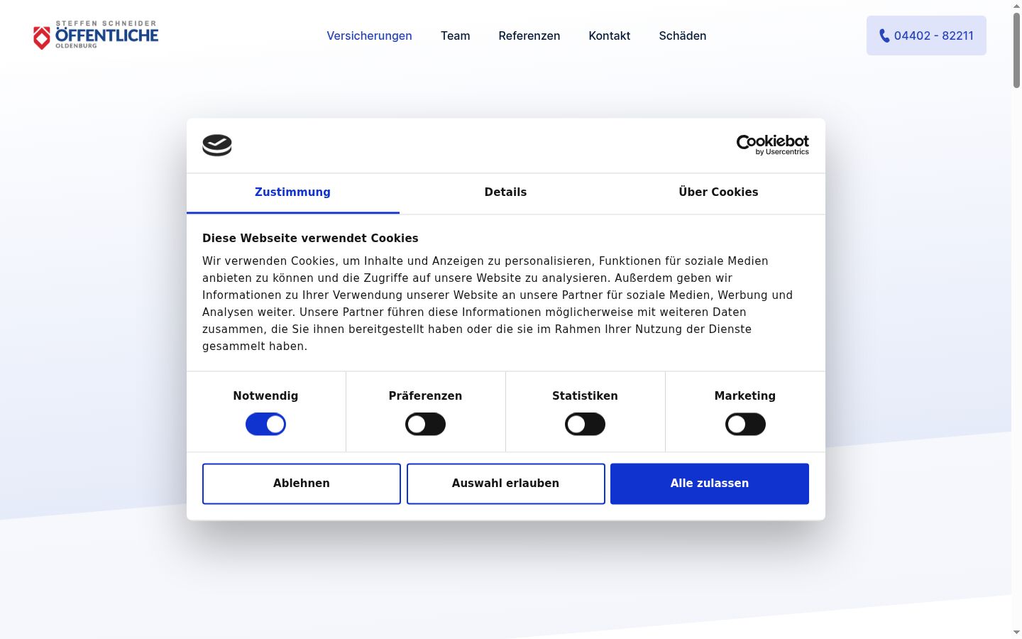 Sutikimo reklamjuostės, rodytos prieš bet kokią sąveiką, ekrano kopija