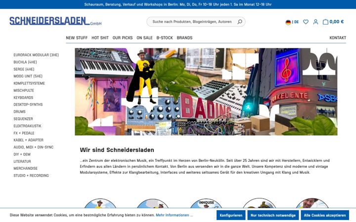Screenshot of schneidersladen.de