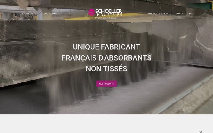 Posnetek zaslona schoeller-industries.fr