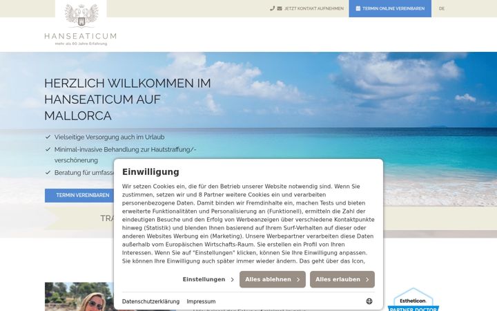Screenshot van schoenheitschirurgie-mallorca.com