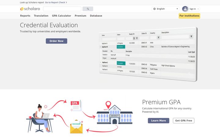 Screenshot of scholaro.com