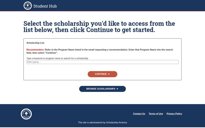 Screenshot of scholarsapply.org