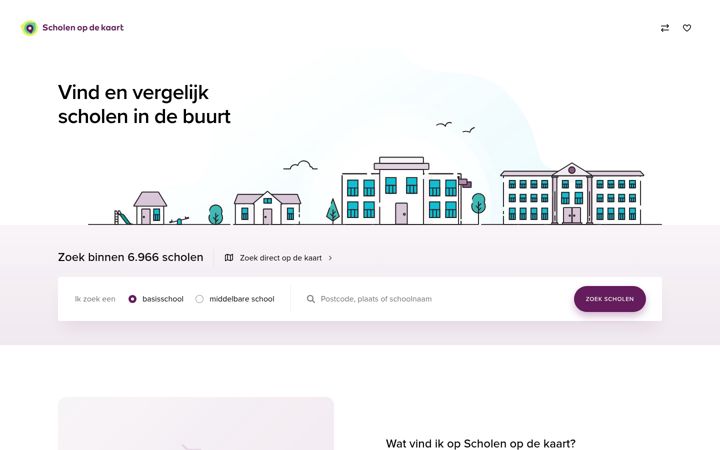 Screenshot of scholenopdekaart.nl