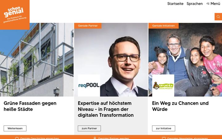 Screenshot of schongenial.at