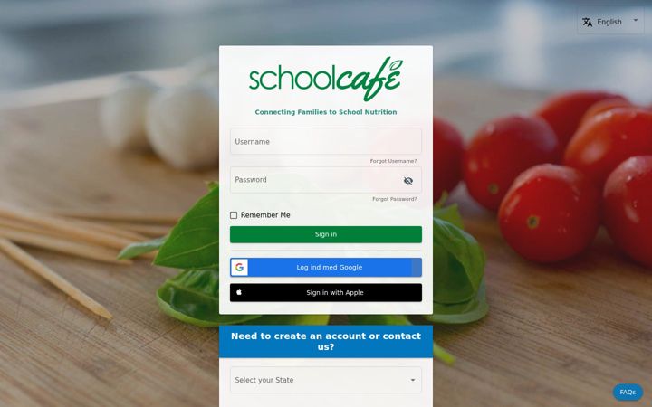 Screenshot of schoolcafe.com